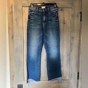 Mother denim insider crop step fray 25